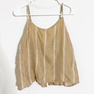 Idle sleepwear Striped Tan cami sleep tank Top